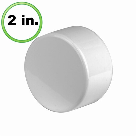 Cool Kitchen 2 in. Flat Top Cap - White CO54346